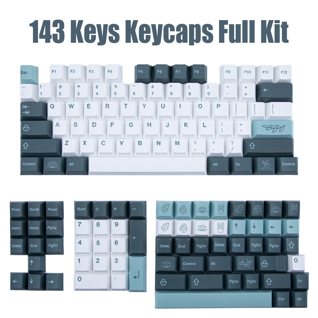 Cherry Profile PBT Dye Thăng hoa keycaps 143 Phím Bố cục ANSI cho bàn phím cơ Công tắc Cherry MX