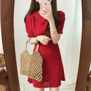 🐽 order taobao 🐽váy chấm bi ulzzang style