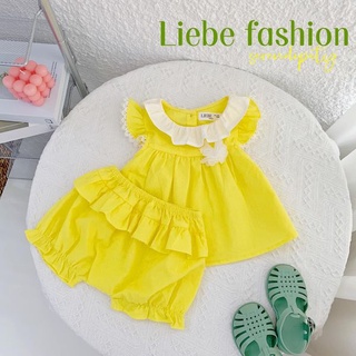 Bộ bé gái Liebe vàng bèo hoa ngực siêu xinh