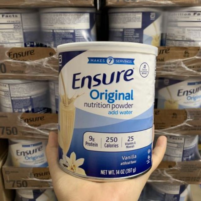 DATE 2025- Sữa bột Ensure Mỹ Hương Vani Mẫu Mới 397g - chính hãng Mỹ