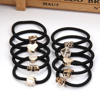 Black high elastic hair elastic band