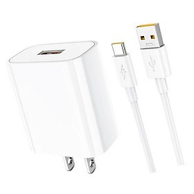 Bộ sạc nhanh 5a qc3.0 pd 22,5w hoco NX19  - củ sạc kèm dây sạc type c cho oppo xiaomi samsung ...- vienthonghn