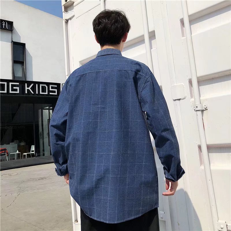 Áo Sơ Mi Nam Dài Tay Dáng Rộng Phong Cách Nhật Bản Thời Trang Xuân Hè 3 Màu Tùy Chọn M-3XL