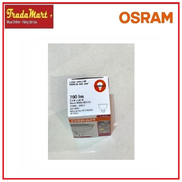 - Bóng đèn led chiếu điểm rọi tranh Osram  7.5W MR16 ánh sáng 2700K / 6500K