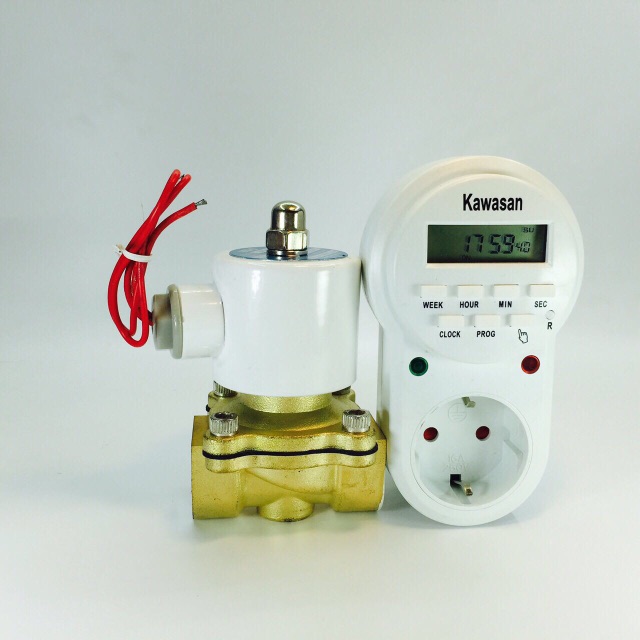 Bộ hẹn giờ tưới cây tự động vạn điện từ phi 21 KW SG36-VDT21