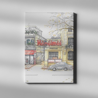 Tranh treo tường góc phố hà nội | soyn hn03