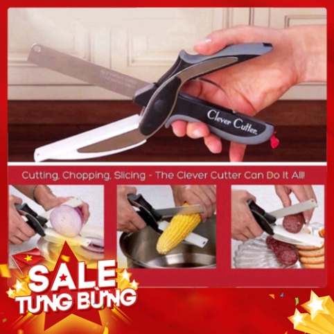 [FREE SHIP] Kéo cắt rau củ đa năng Clever Cutter 2 trong 1