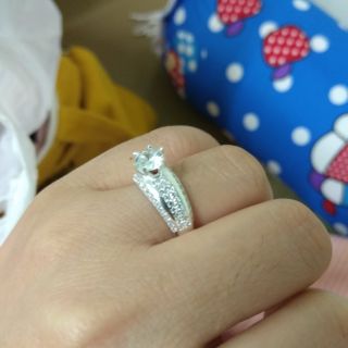 🍀 nhẫn bạc đính đá nổi phong thủy 🍀