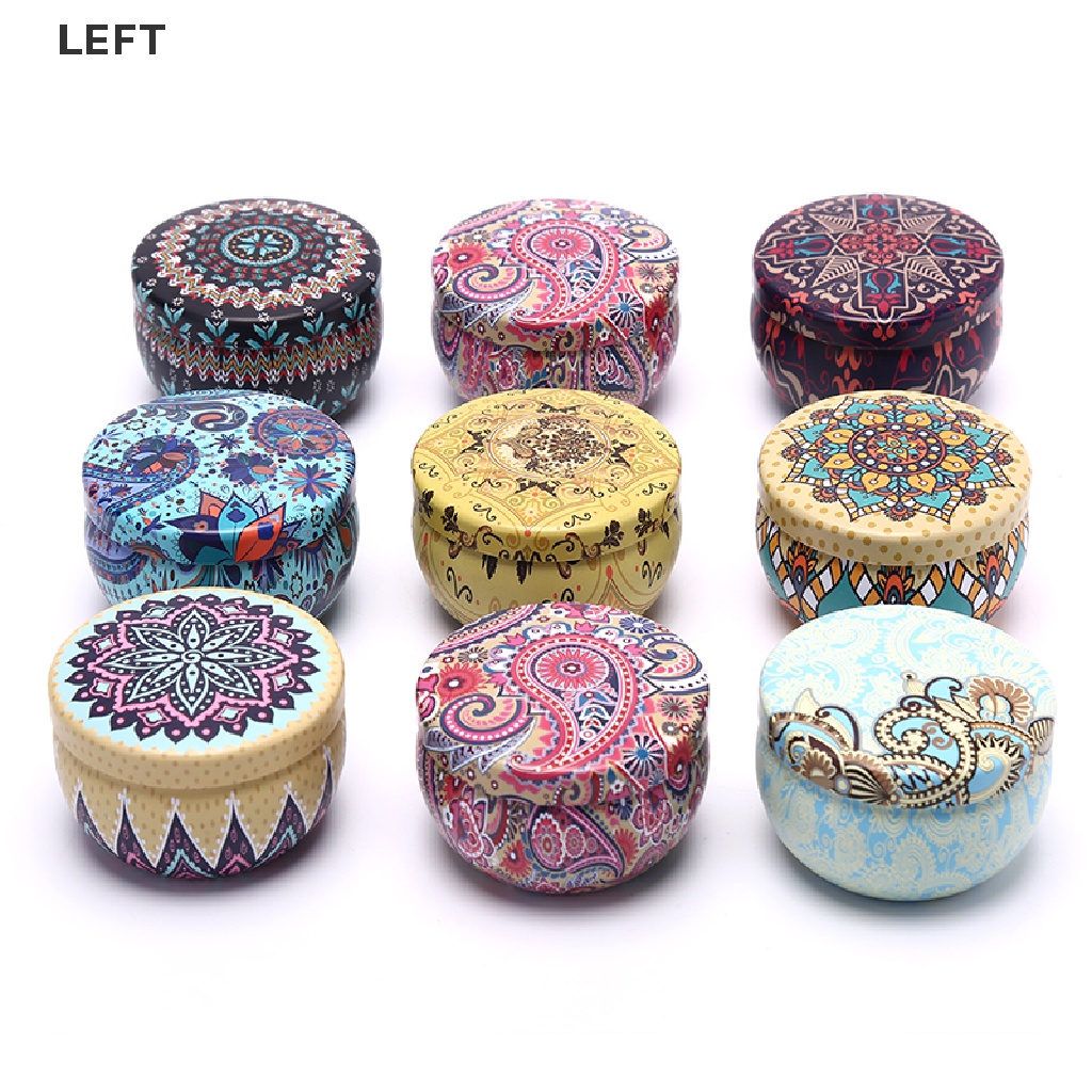Le Retro Floral Tin Can Tea Storage Box Candy Gift Case  my