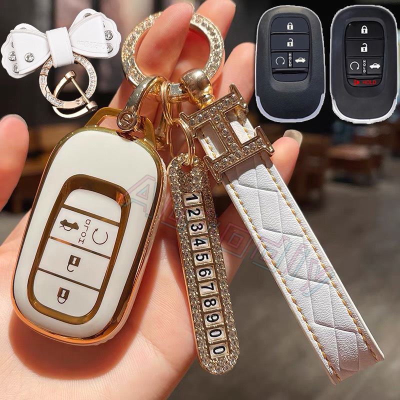 Vỏ TPU Bảo Vệ Chìa Khóa Xe Hơi 2022 Honda Civic FC FE 1.5E 1.5V 1.5RS HRV Jazz CRV Civic City Accord ODYSSEY Spiir