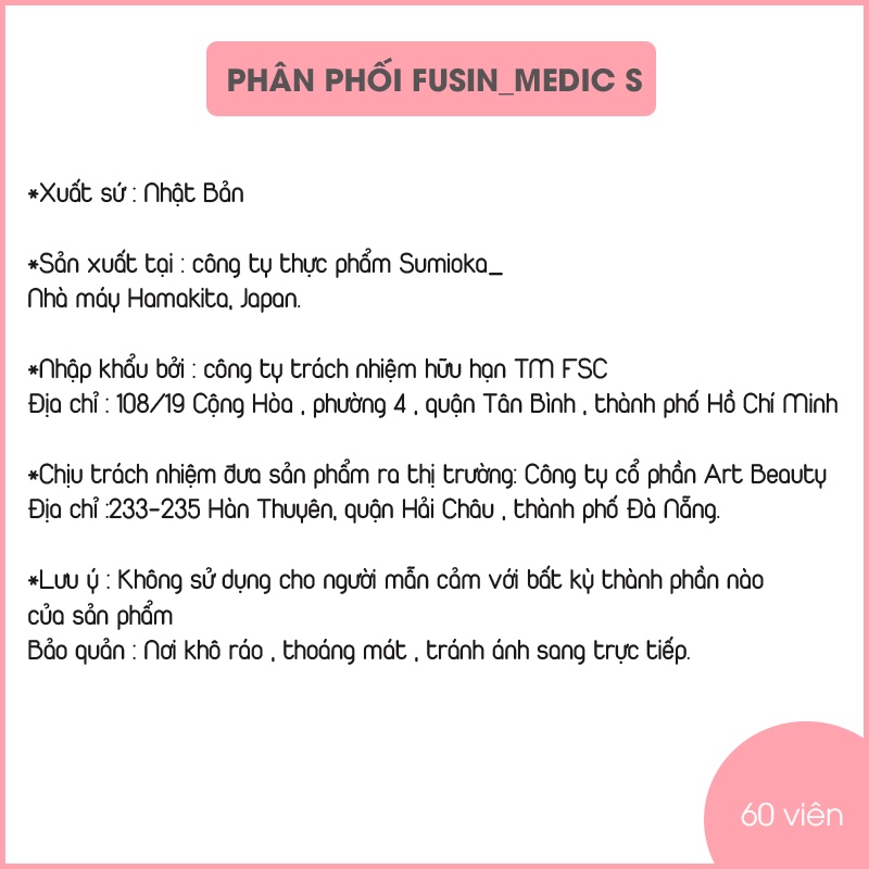 Viên uống giảm mụn, kiềm dầu Haru _ Medic S