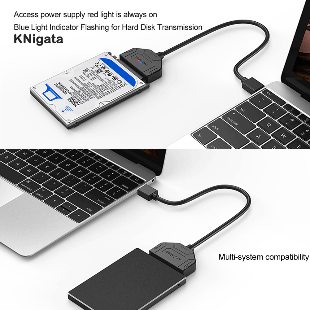 {KNK} Portable SATA to USB 3.0 2.5/3.5 inch Hard Drive SSD HDD Converter Adapter Cable