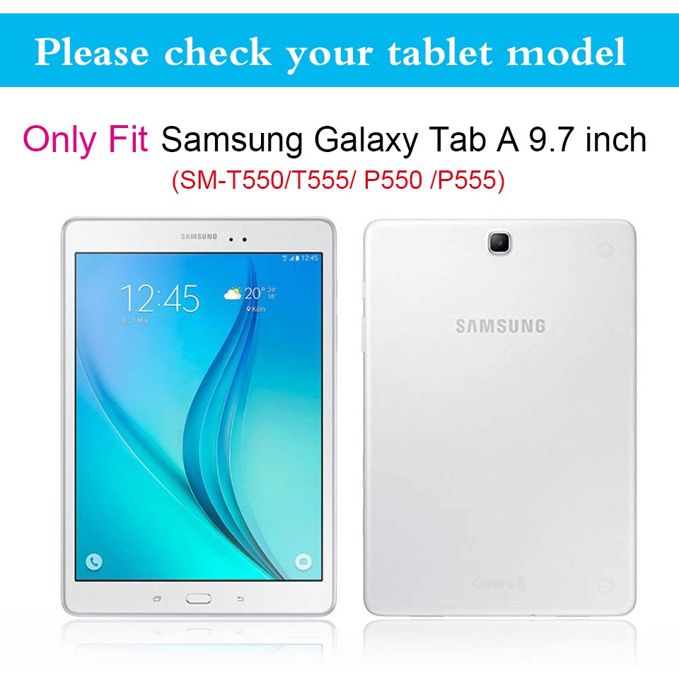 Bao da máy tính bảng PU dùng bảo vệ cho  Samsung Galaxy Tab A 9.7 Case Vỏ bảo vệ Tab A SM-T550 T555 P550 P555 case