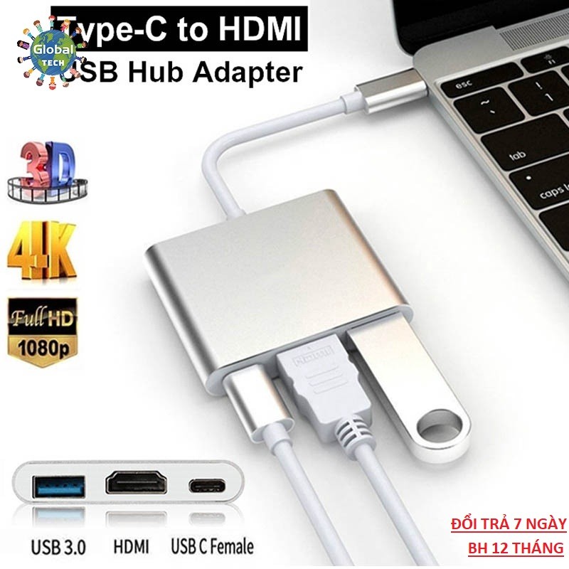 [ĐỦ MÀU] HUB Chia Cổng Chuyển Đổi Đầu USB Type C Đa Năng Dành Cho Retina MacBook