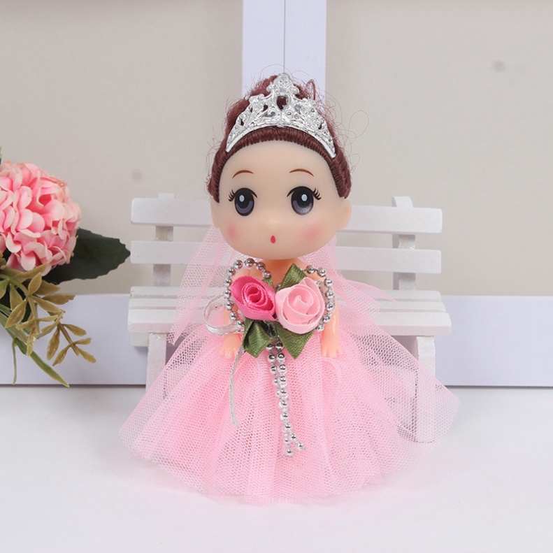 Búp bê trang trí bánh sinh nhật  búp bê chipi vương miện - bupbe cho bé gái