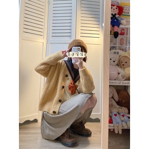 Hàng Sẵn_Áo khoác len cardigan phong cách Hàn