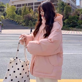 Áo phao hồng pastel siêu xinh