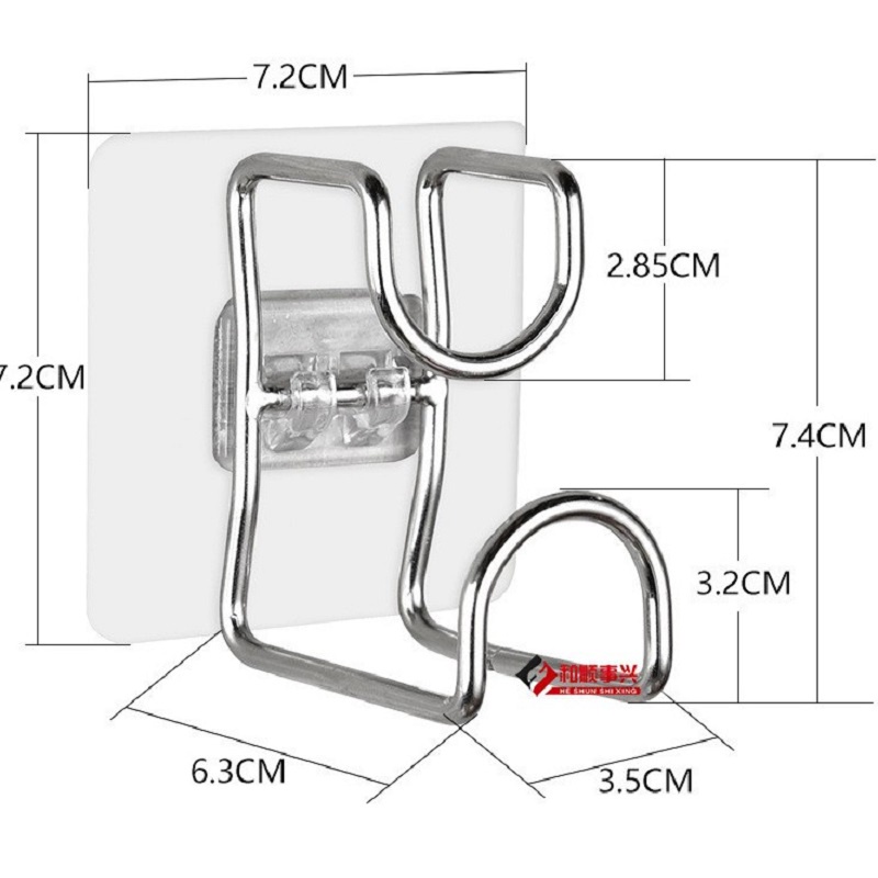 Móc Inox Dán Tường Treo Thau Chậu Đồ Dùng Gia Đình Đa Năng Chịu Lực Tốt ( Hàng Loại 1)