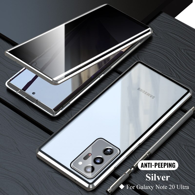 Ốp Điện Thoại Kính Cường Lực Topewon Cho Samsung Galaxy S21 Ultra S20 Fe Plus A51 A71 Có Từ Tính 360 Độ Chống Nhìn Trộm