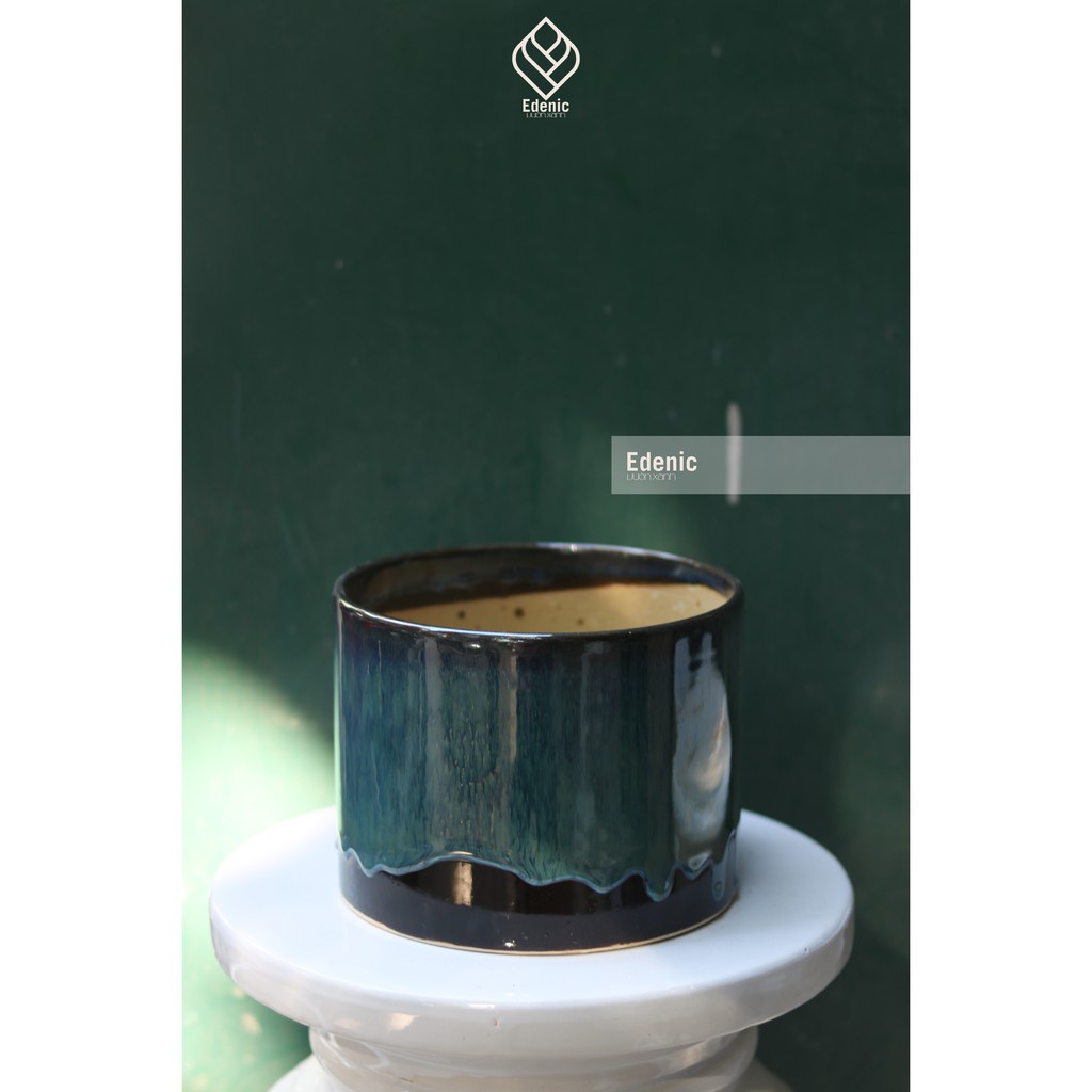 Chậu bonsai mini các loại, chậu trồng sen đá, gốm trồng cây, men hỏa biến độc đáo