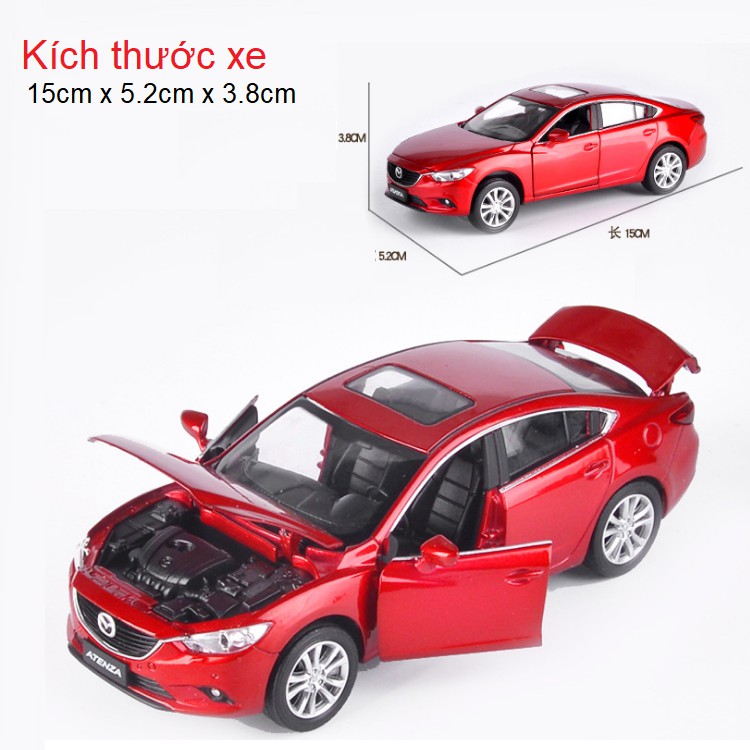 Xe mô hình ô tô mazda 6 (mazda Atenza) tỉ lệ 1:32 bằng kim loại có âm thanh và đèn