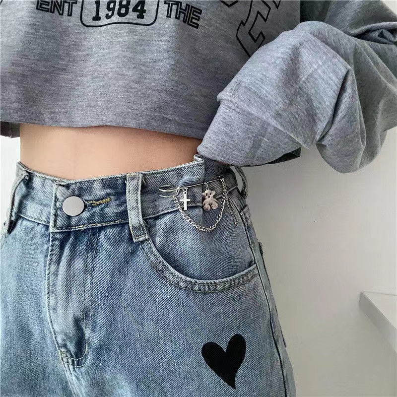 iF YOU Ghim CàI ÁO HìNh MặT CườI ĐíNh NgọC Trai Giả ThờI Trang Cho Nữ