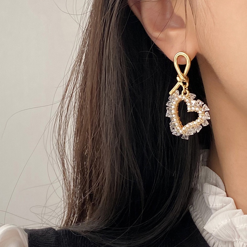 Bông Tai Dáng Dài Bằng Bạc 925 Đính Ngọc Trai Sang Trọng Phong Cách Hàn Quốc Thời Trang Cho Nữ