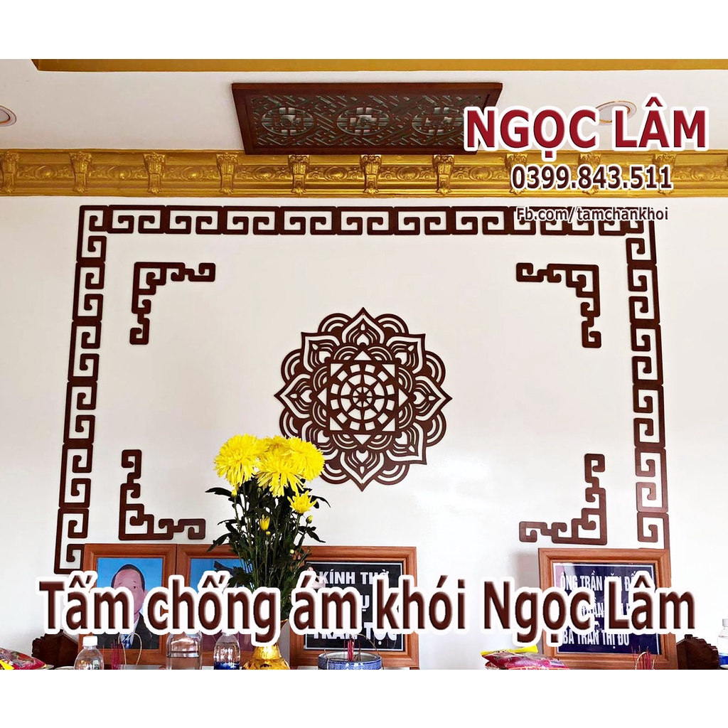 Tấm chống ám khói Ngọc Lâm 41x81 chữ Phúc Lộc Thọ Việt