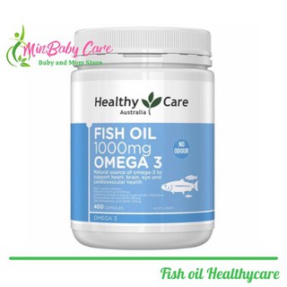 [ Chính Hãng ] Fish oil 1000mg Omega-3 Healthy care 400 viên Úc ( mẫu mới )