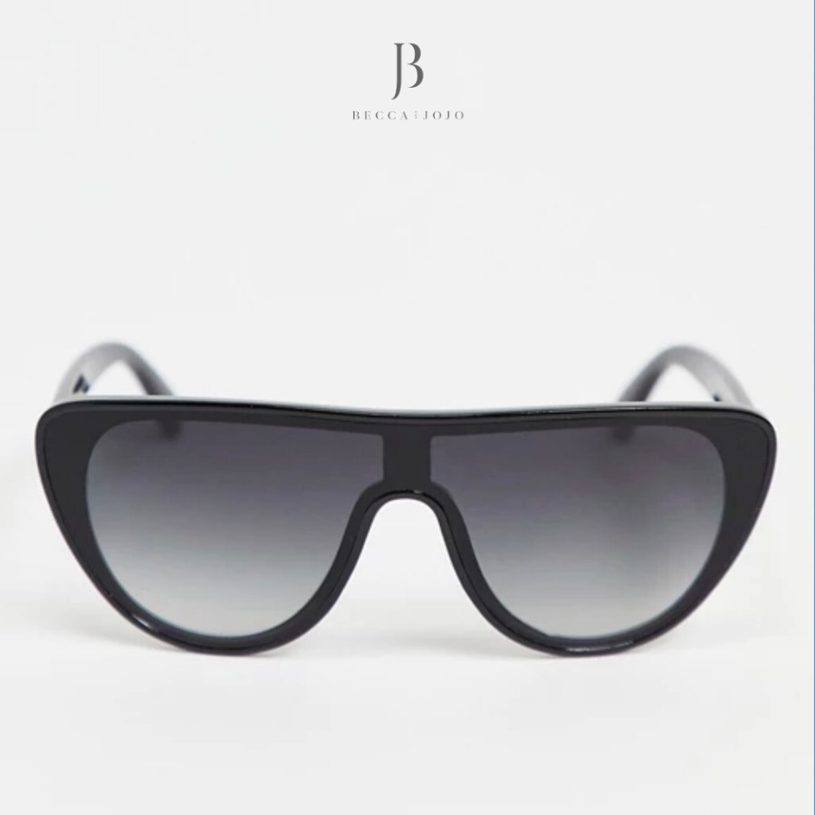 Mắt kính thời trang nam nữ cao cấp, Kính mát bản to gọng vuông chống tia UV Becca & JoJo