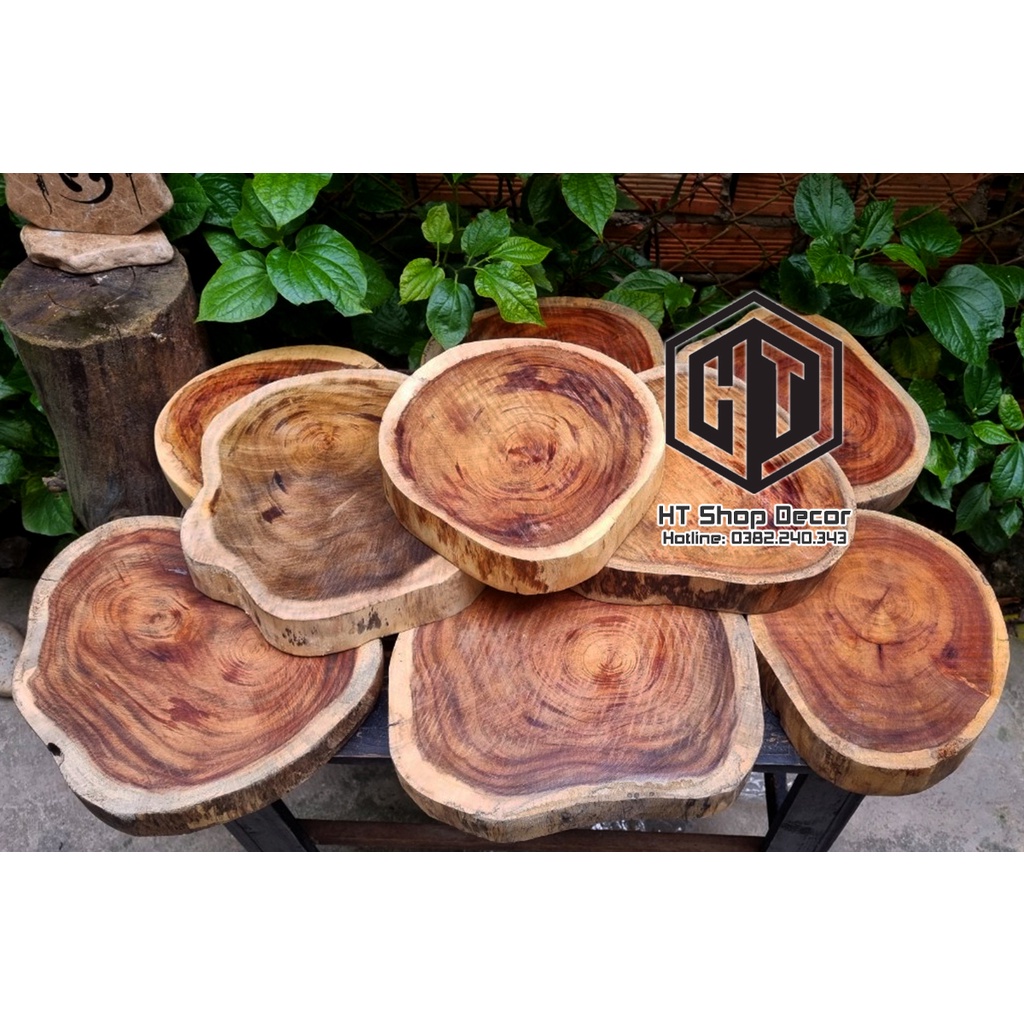 Đế vân gỗ tự nhiên Dùng Để tượng, gốm, ấm trà , Lót Ly Tách, Nến Thơm, chậu bonsai