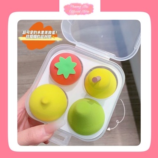 Mút tán kem nền hình trái cây - set 4 món