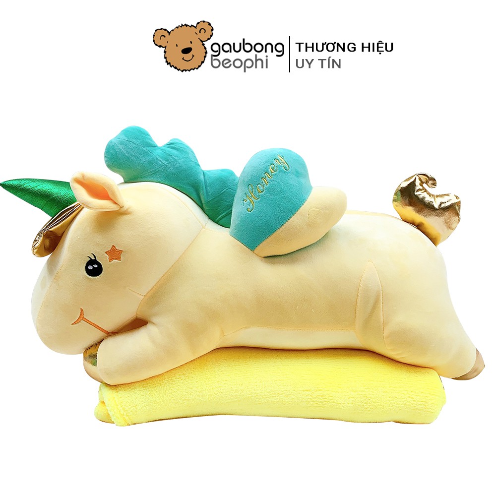 Gối Mền Ngựa Unicorn Nằm Cao Cấp Gấu Bông Béo Phì