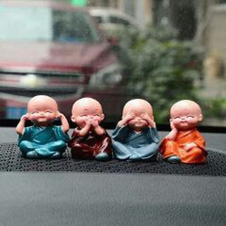 Bộ tượng phật tứ 4 không chú tiểu hòa thương tu sĩ tứ không SỈ GIÁ SỐC