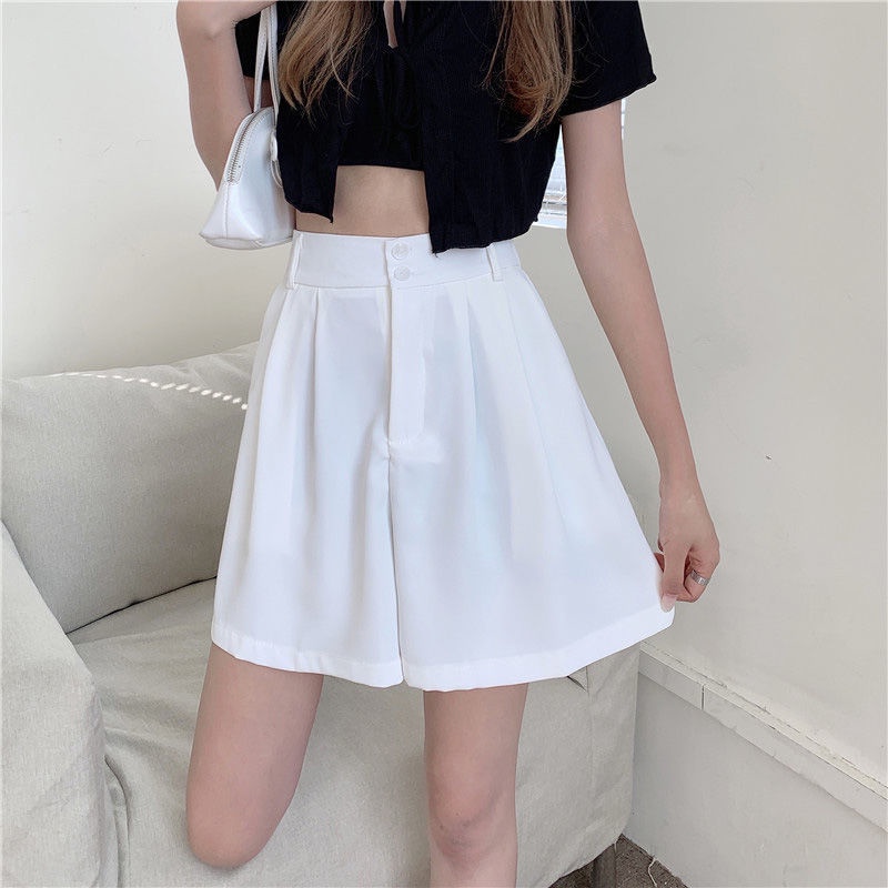 Quần Short Chữ a Lưng Cao Ống Rộng Thời Trang Mùa Hè Hàn Quốc Mới Cho Nữ