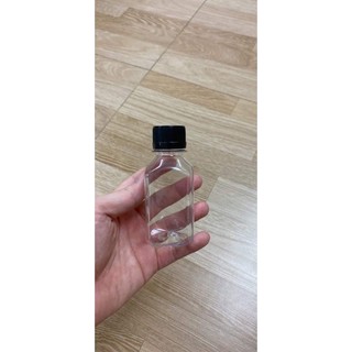 Combo 100 chai nhựa pet vuông nắp đen 100ml