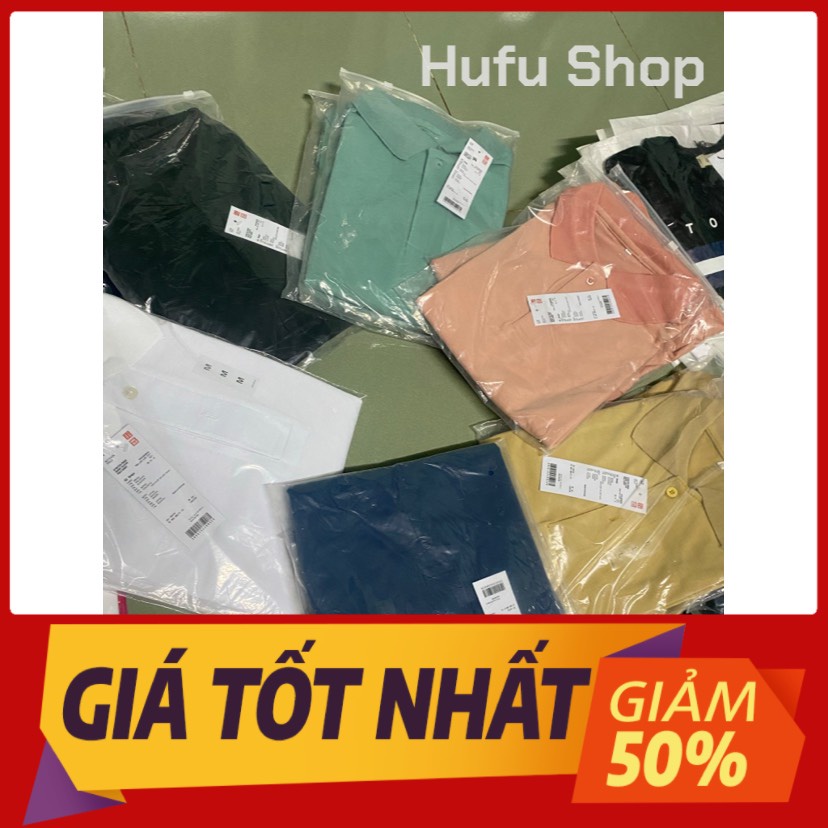 Áo polo nam Uniqlo vải thun cá sấu co giãn 4 chiều thoáng mát