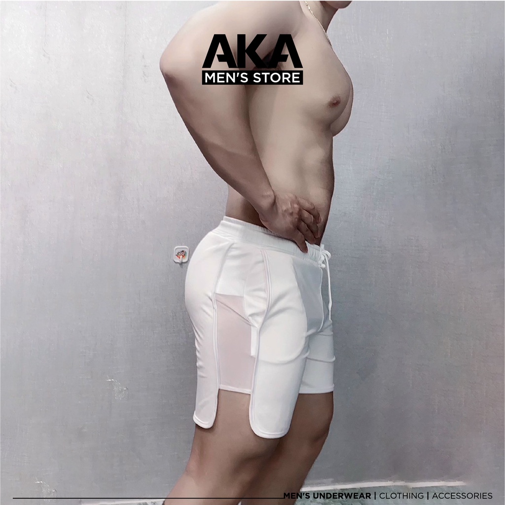 Quần GYM nam form body ôm mông vạt xẻ tôn dáng cực kỳ sexy