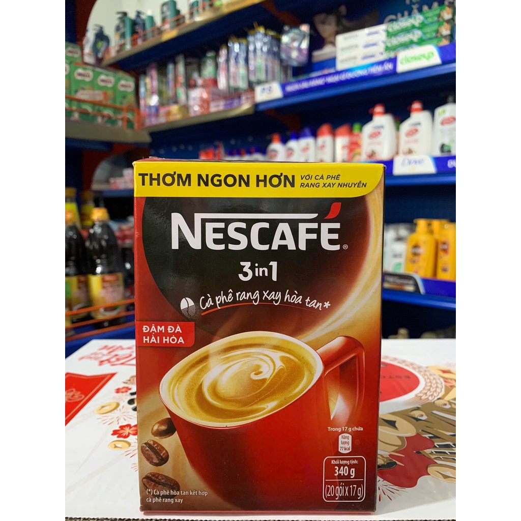 Cafe nescafe xanh đậm vị , đậm đà hài hòa hộp 20 gói x 17g