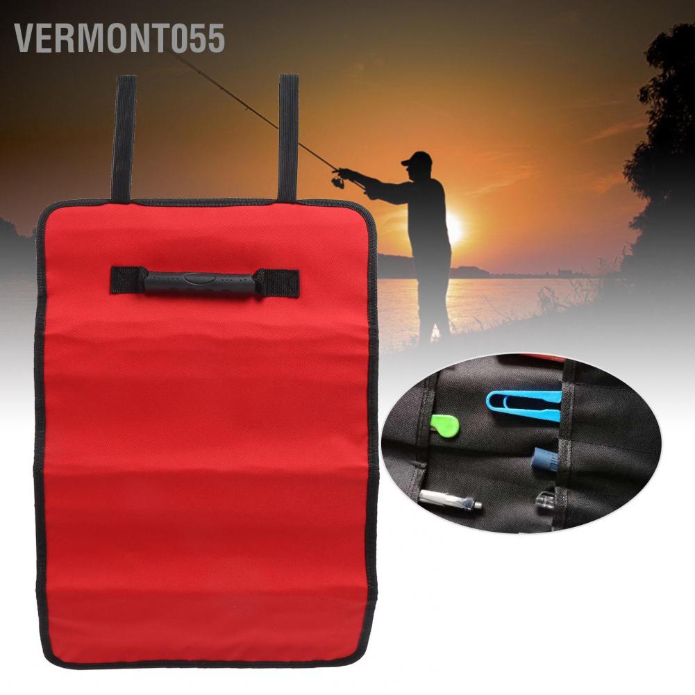 Vermont055 Multifunction Portable Reel Rolling Tools Bag Electricians Organizer Pouch Toolkit
