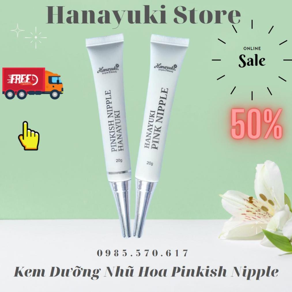 Kem dưỡng nhũ hoa Hanayuki Pinkish Nipple dưỡng da vùng nhũ hoa trắng hồng tươi tắn tuýp 20gr