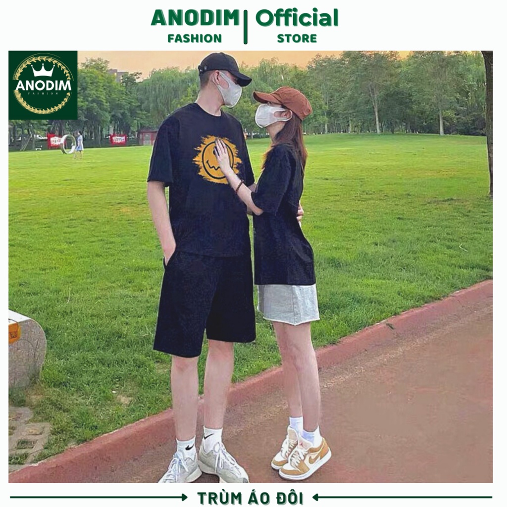 Áo thun cặp đôi, áo đôi in hình MẶT CƯỜI unisex basic cá tính