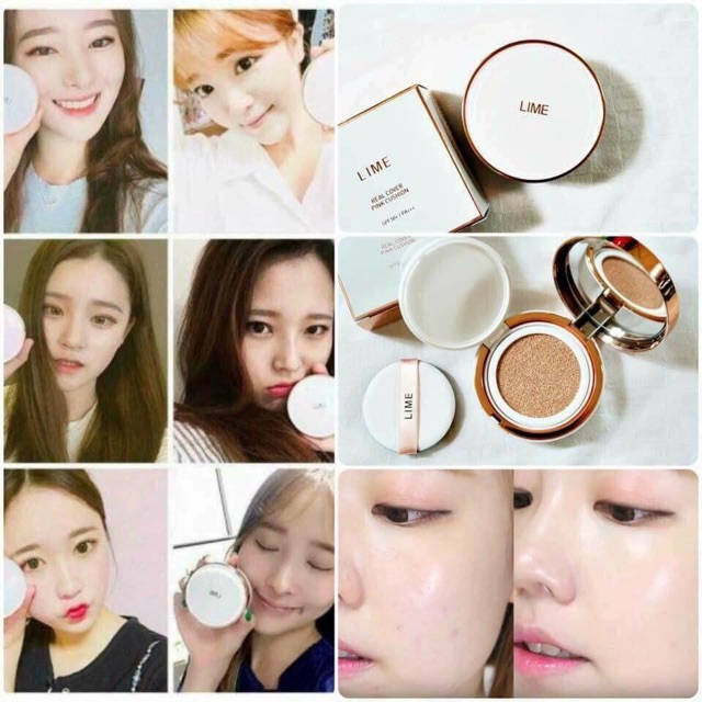 PHẤN NƯỚC CUSHION LIME REAL COVER PINK SPF 50/PA+++