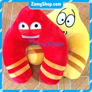 Gối cổ Lar va cao cấp đáng yêu chữ U cho dân văn phòng, lái xe, du lịch gấu bông thú nhồi bông [Có bảo hành]