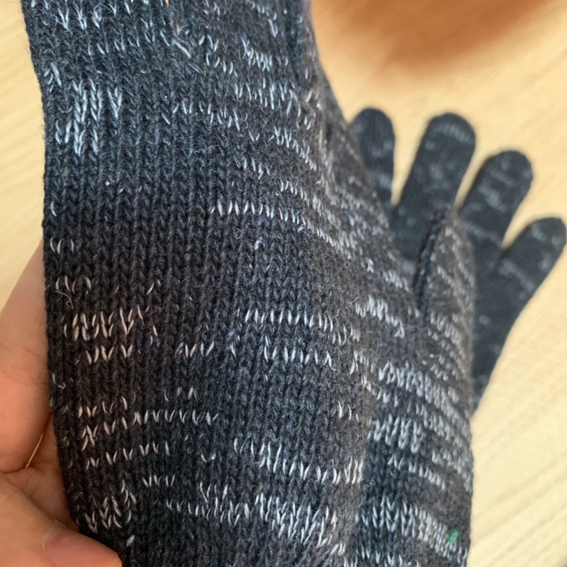 Găng tay lao động (1 đôi) Găng tay bảo hộ sợi len màu xám đen 60g