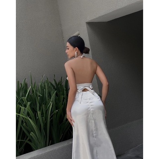 set quấn eo đầm dài