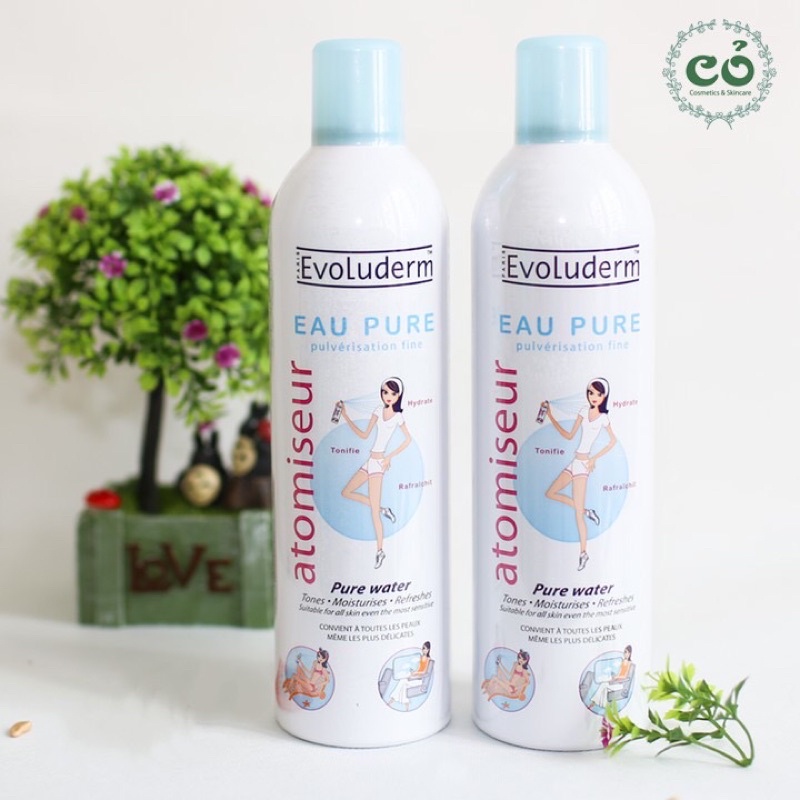 Xịt khoáng cấp ẩm làm dịu da Evoluderm Pháp - chính hãng