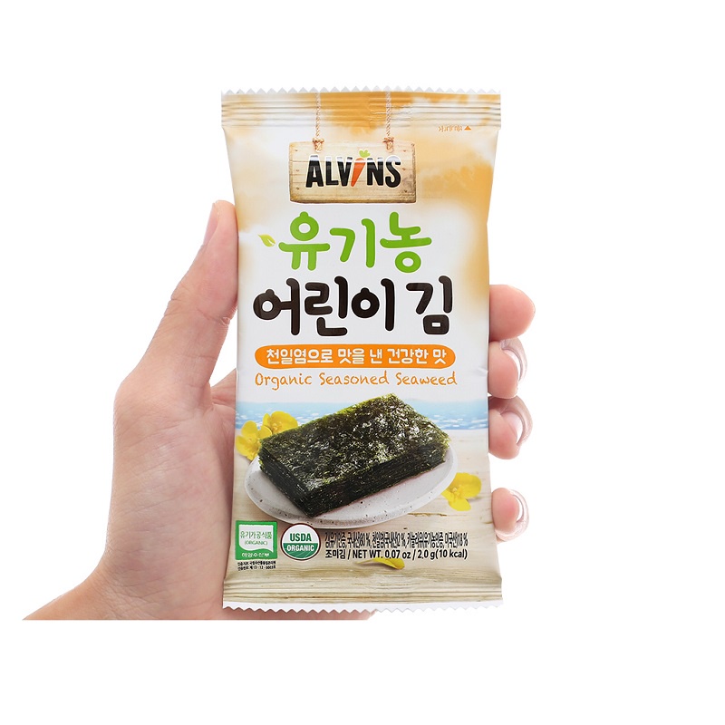 Rong biển hữu cơ tách muối cho bé Alvins