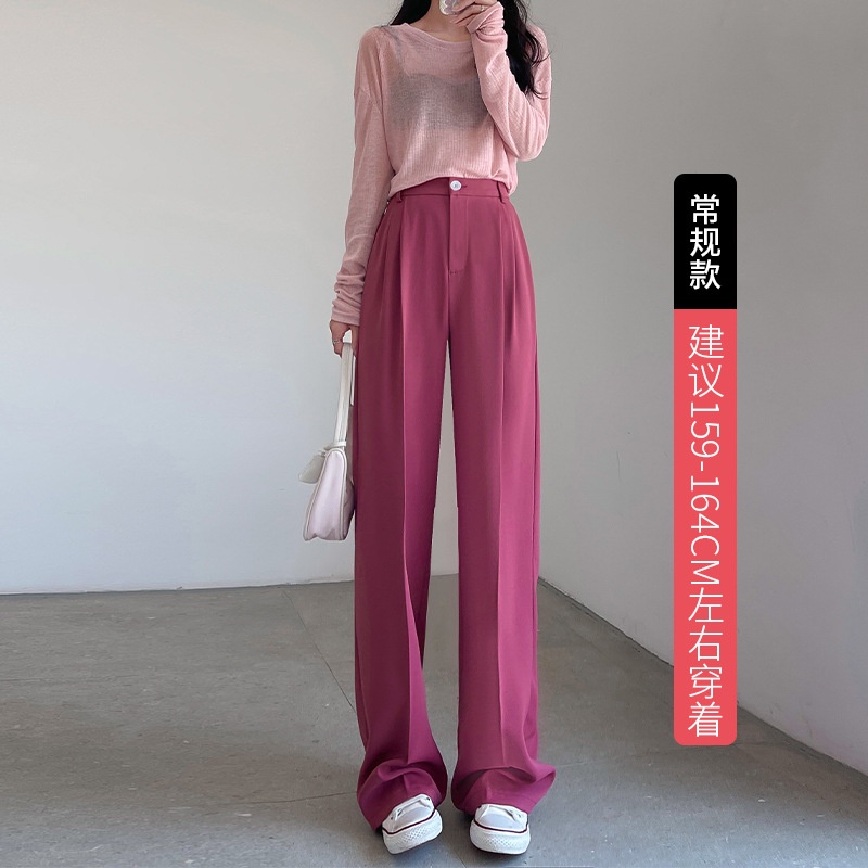 Quần tây nữ sau chun cạp cao cho mùa xuân hè thu,quần âu ống suông tôn dáng chân dài Vài cao cấp