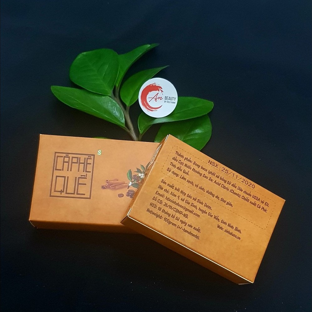 [TẶNG Túi lưới tạo bọt] +Xà phòng Cà phê - Quế Sinh Dược 100g | BigBuy360 - bigbuy360.vn